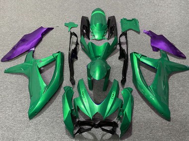 2008-2010 Green Purple Suzuki GSXR 600 / GSXR 750 Motorcycle Fairings