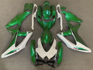 2008-2010 White Green OEM Style Suzuki GSXR 600 / GSXR 750 Motorcycle Fairings