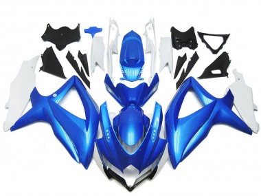 2008-2010 White Light Blue Suzuki GSXR 600 / GSXR 750 Motorcycle Fairings