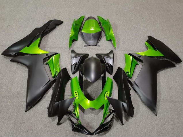 2011-2024 Green Matte Black Suzuki GSXR 600 / GSXR 750 Motorcycle Fairings