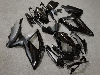 2008-2010 Glossy Black Matte Black Suzuki GSXR 600 / GSXR 750 Motorcycle Fairings