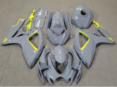 2006-2007 Nardo Grey High Viz Yellow Suzuki GSXR 600 / GSXR 750 Motorcycle Fairings