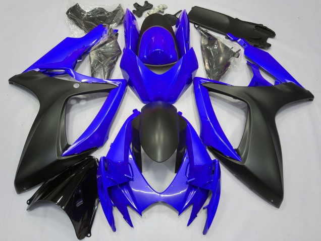 2006-2007 Blue Matte Black Suzuki GSXR 600 / GSXR 750 Motorcycle Fairings