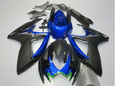 2006-2007 Blue Matte Black Green OEM Style Suzuki GSXR 600 / GSXR 750 Motorcycle Fairings