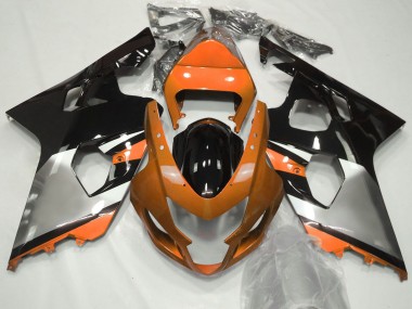2004-2005 Orange Silver Black Suzuki GSXR 600 / GSXR 750 Motorcycle Fairings