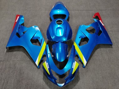 2004-2005 Blue Yellow Red Suzuki GSXR 600 / GSXR 750 Motorcycle Fairings