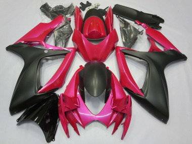 2006-2007 Pink Matte Black Suzuki GSXR 600 / GSXR 750 Motorcycle Fairings