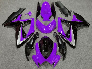 2006-2007 Purple Silver Glossy Black OEM Style Suzuki GSXR 600 / GSXR 750 Motorcycle Fairings