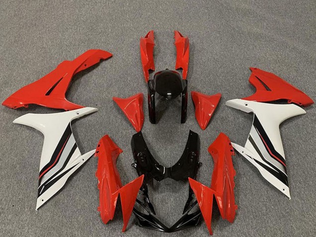 2011-2024 Red White Black Suzuki GSXR 600 / GSXR 750 Motorcycle Fairings