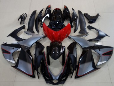 2011-2024 Grey Red Glossy Black Suzuki GSXR 600 / GSXR 750 Motorcycle Fairings