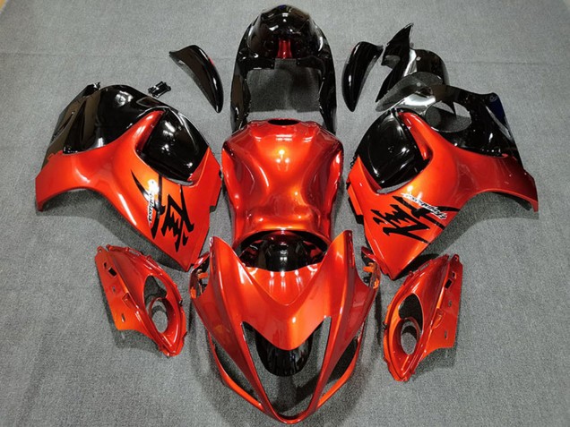 2008-2020 Candy Orange Glossy Black Suzuki GSXR 1300 Motorcycle Fairings