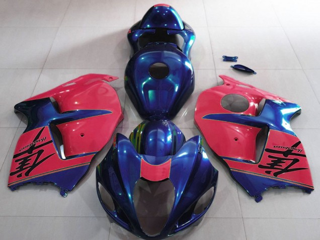 1997-2007 Glossy Blue and Red Suzuki GSXR 1300 Motorcycle Fairings