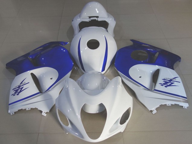 1997-2007 Glossy White Blue Suzuki GSXR 1300 Motorcycle Fairings