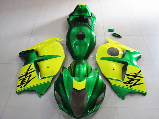 1997-2007 Green and Yellow Suzuki GSXR 1300 Motorcycle Fairings