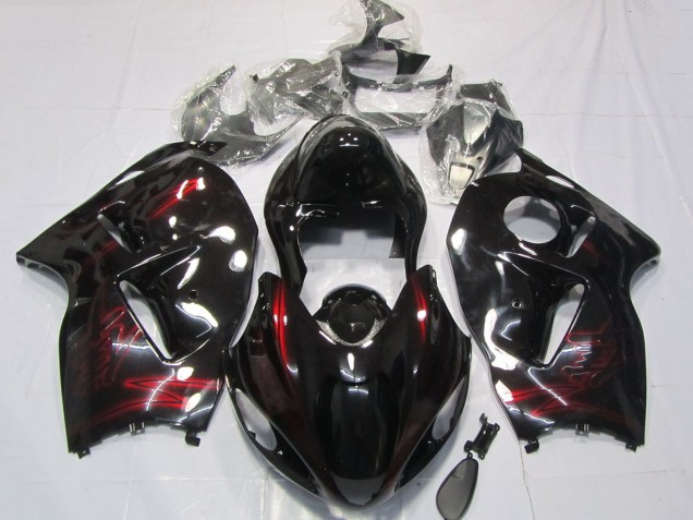 1997-2007 Red Glossy Black Suzuki GSXR 1300 Motorcycle Fairings