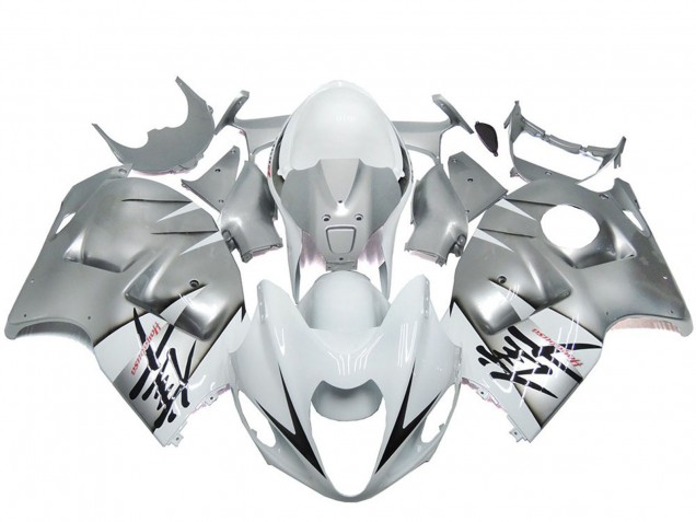 1997-2007 Silver White OEM Style Suzuki GSXR 1300 Motorcycle Fairings
