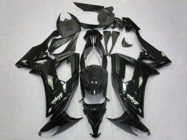 2008-2010 Glossy Black Matte Black White Decal Kawasaki ZX10R Motorcycle Fairings