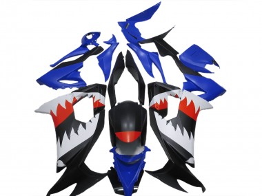 2008-2010 Blue Black White Red Shark Kawasaki ZX10R Motorcycle Fairings