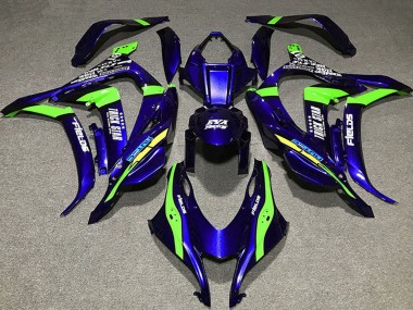 2016-2019 Deep Blue Green Trick Star Eva Racing Kawasaki ZX10R Motorcycle Fairings