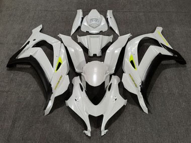 2016-2019 Pearl White Yellow Matte Black Kawasaki ZX10R Motorcycle Fairings