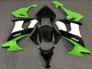 2008-2010 Green White Black Kawasaki ZX10R Motorcycle Fairings