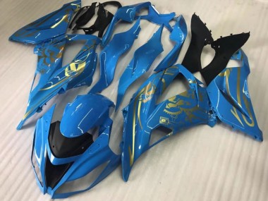 2016-2019 Blue Gold Kawasaki ZX10R Motorcycle Fairings