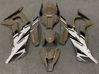 2011-2015 Brown White Black Kawasaki ZX10R Motorcycle Fairings