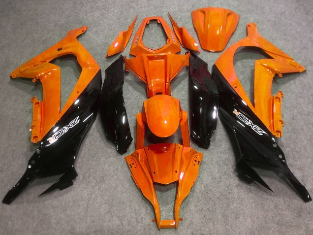 2016-2019 Orange Glossy Black Kawasaki ZX10R Motorcycle Fairings