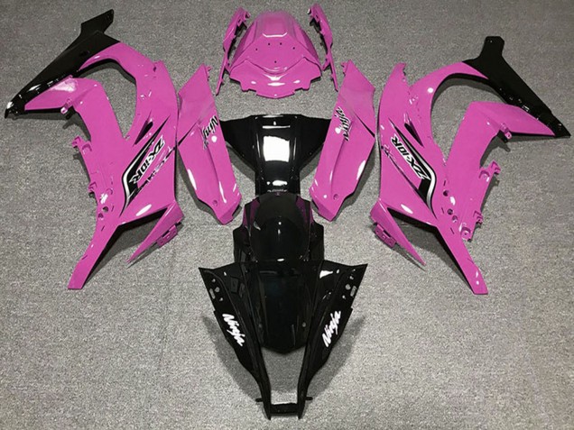 2011-2015 Pink Glossy Black Kawasaki ZX10R Motorcycle Fairings