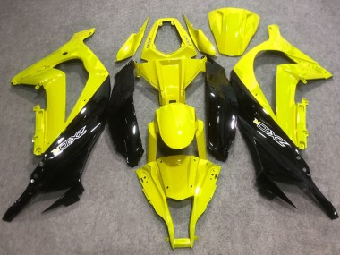 2016-2019 Yellow Glossy Black Kawasaki ZX10R Motorcycle Fairings