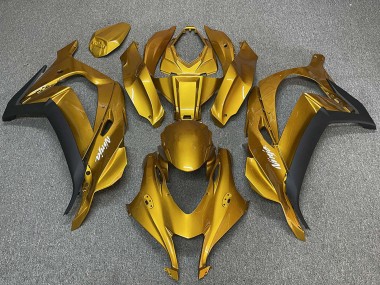 2016-2019 Gold Black White Ninja Kawasaki ZX10R Motorcycle Fairings