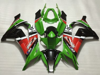 2011-2015 Green Red White Black Elf Motorcard 66 Kawasaki ZX10R Motorcycle Fairings