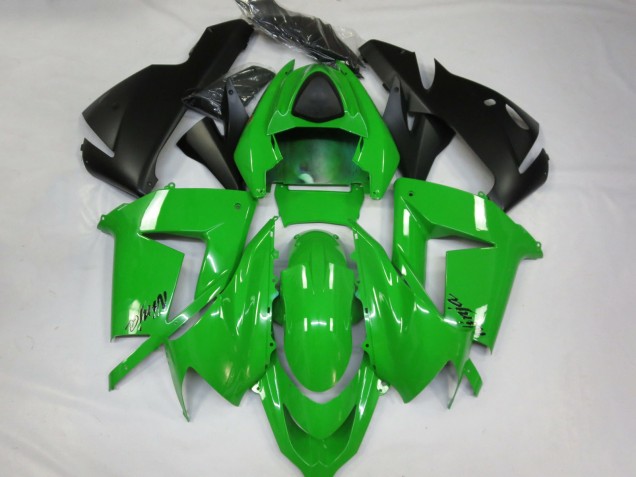 2004-2005 Glossy Green Black Kawasaki ZX10R Motorcycle Fairings