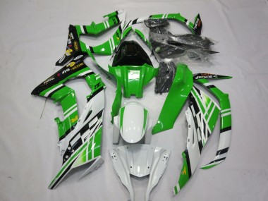 2011-2015 White Green Yellow Black Maxxis Dunlop Kawasaki ZX10R Motorcycle Fairings