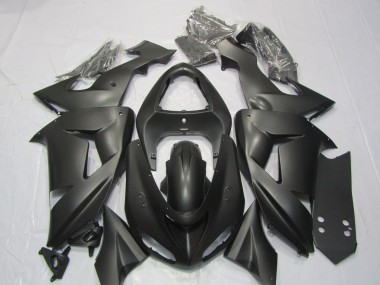 2006-2007 Matte Black Kawasaki ZX10R Motorcycle Fairings