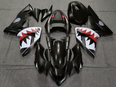 2004-2005 Matte Black Betty Bomber Kawasaki ZX10R Motorcycle Fairings