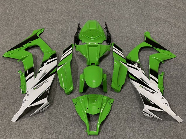 2011-2015 Green White Glossy Black OEM Style Kawasaki ZX10R Motorcycle Fairings