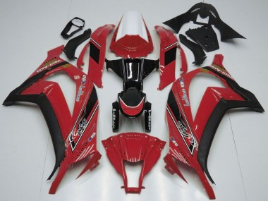 2011-2015 White Red Glossy Black OEM Style Kawasaki ZX10R Motorcycle Fairings