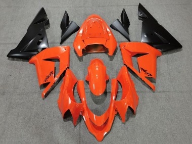 2004-2005 Orange Black Kawasaki ZX10R Motorcycle Fairings