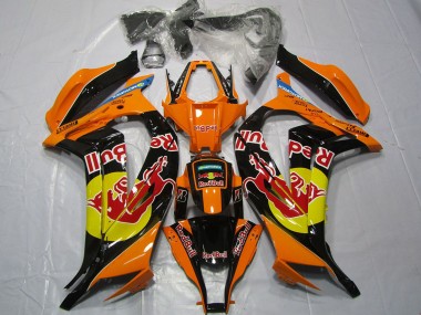 2011-2015 Orange Yellow Glossy Black Red bull Kawasaki ZX10R Motorcycle Fairings