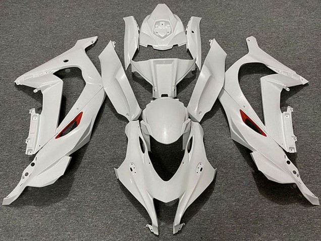 2016-2019 Pearl White Red Trim Kawasaki ZX10R Motorcycle Fairings