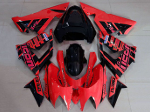 2004-2005 Red and Black Logo Kawasaki ZX10R Motorcycle Fairings