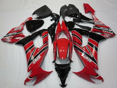 2008-2010 Red Black Kawasaki ZX10R Motorcycle Fairings