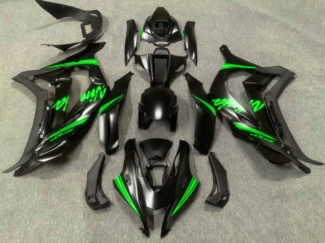 2016-2019 Matte Black Green Ninja Kawasaki ZX10R Motorcycle Fairings