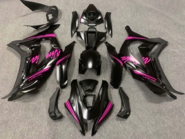 2016-2019 Matte Black Pink Ninja Kawasaki ZX10R Motorcycle Fairings