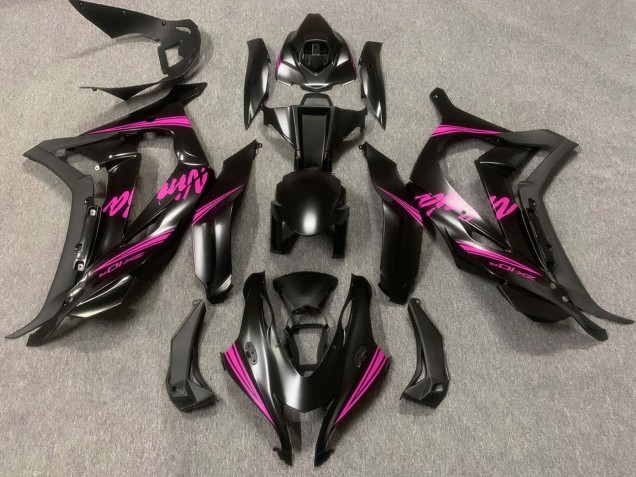2016-2019 Matte Black Pink Ninja Kawasaki ZX10R Motorcycle Fairings