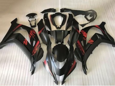 2016-2019 Matte Black Red Ninja Kawasaki ZX10R Motorcycle Fairings