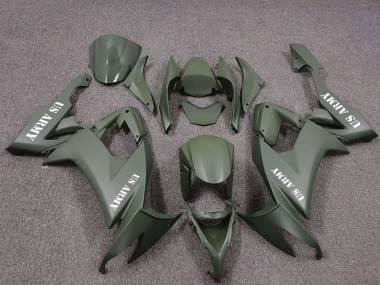 2008-2010 US Army Green Kawasaki ZX10R Motorcycle Fairings