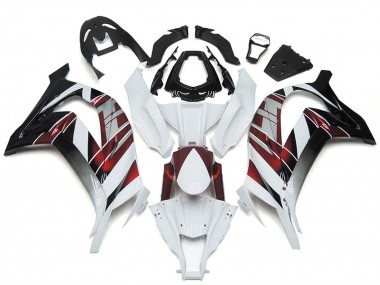 2016-2019 White Red Black Kawasaki ZX10R Motorcycle Fairings