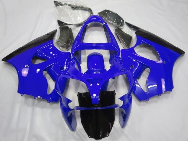 2000-2002 Blue Glossy Black Kawasaki ZX6R Motorcycle Fairings